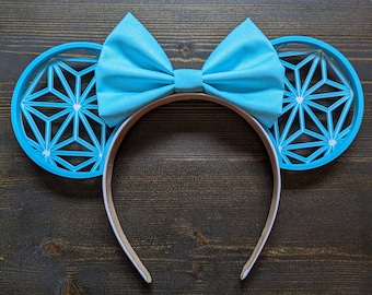 Epcot Inspired Mouse Ears | Blue | 3D Printed Ears | Spaceship Earth