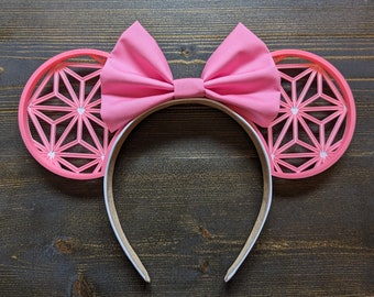 Epcot Inspired Mouse Ears | Pink | 3D Printed Ears | Spaceship Earth