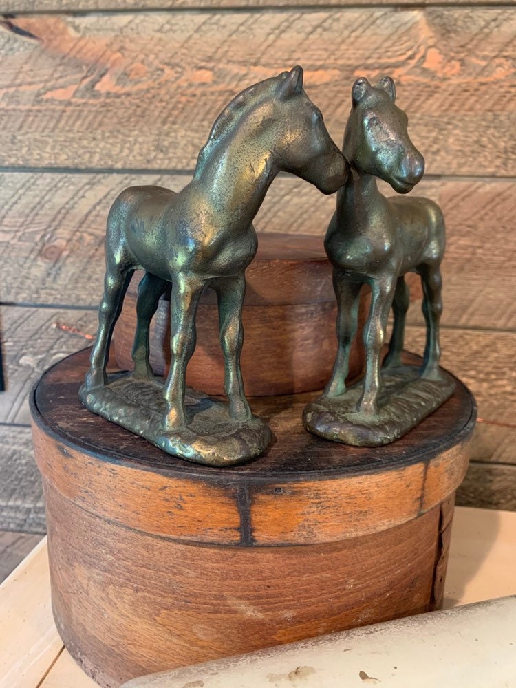 Vintage Horse Bookends/vintage Brass Bookends/ Vintage Horse Etsy