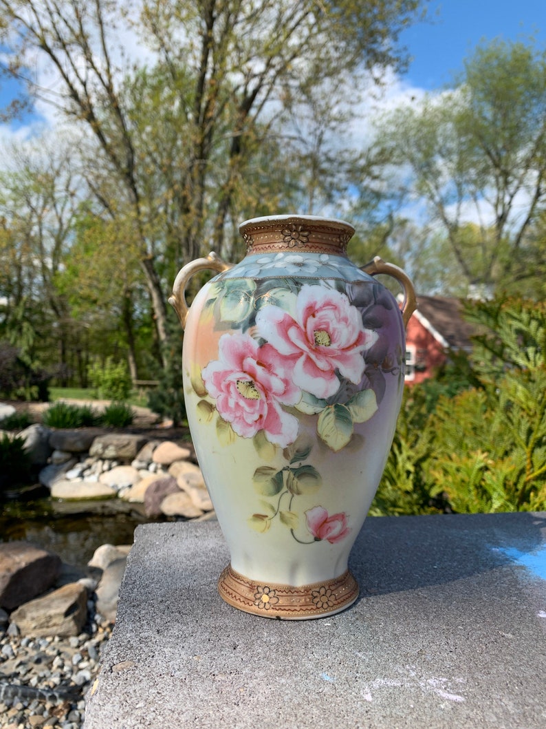 Vintage Imperial Nippon Vase/imperial Nippon Hand Painted Vase Etsy
