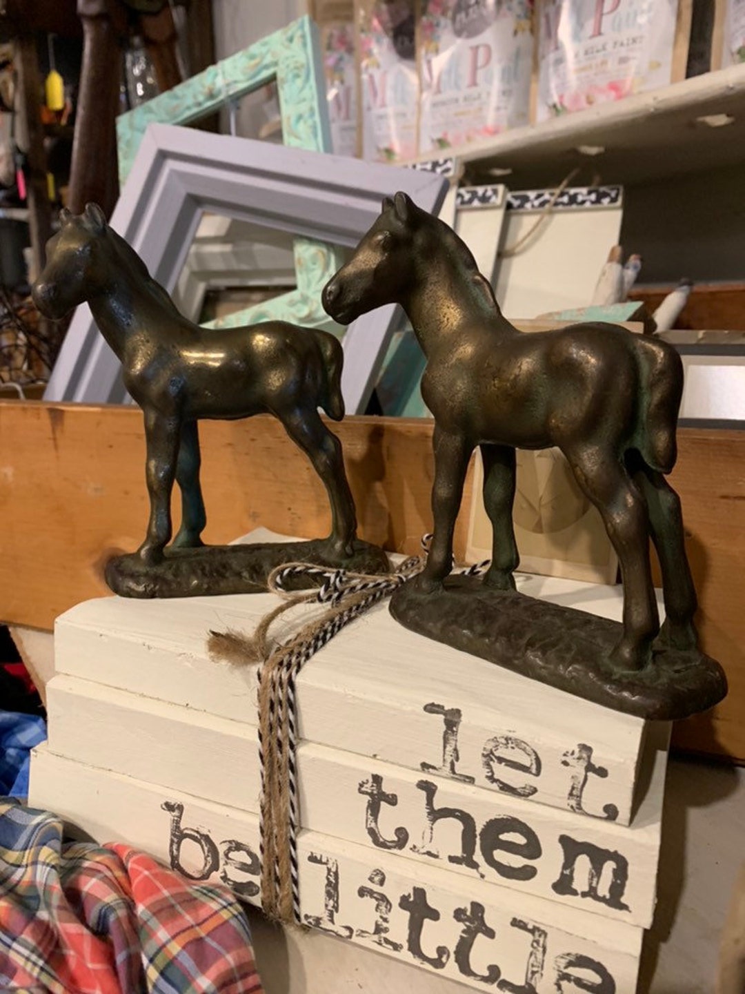 Vintage Horse Bookends/vintage Brass Bookends/ Vintage Horse Etsy