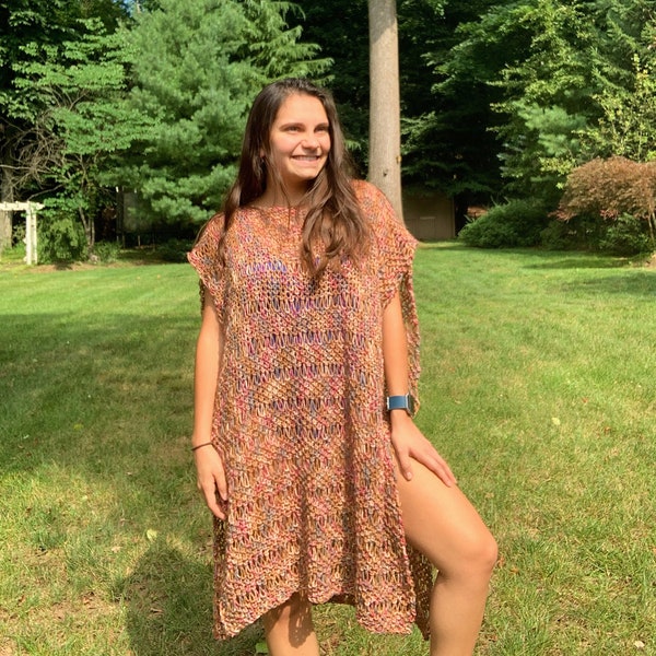 apricot navy floral dress