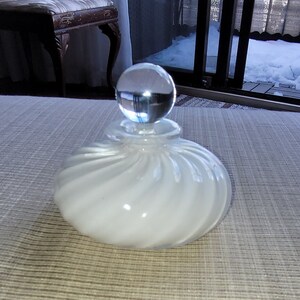 Vintage French Flacon Perfume Decanter with Glass Stopper