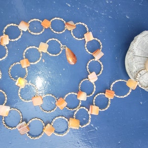 Rare Vintage Chain link Like Stone and Silver Belt Circa 1950's Arizona