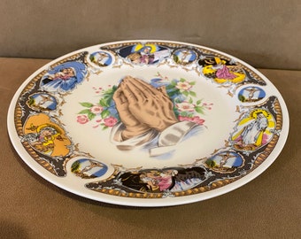 Praying Hands Catholic Decorative Porcelain Plate 10.25” by Artmark Chicago