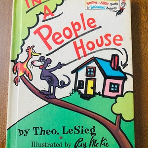 1972 Dr. Seuss In einem Volkshaus Vintage Kinderbuch
