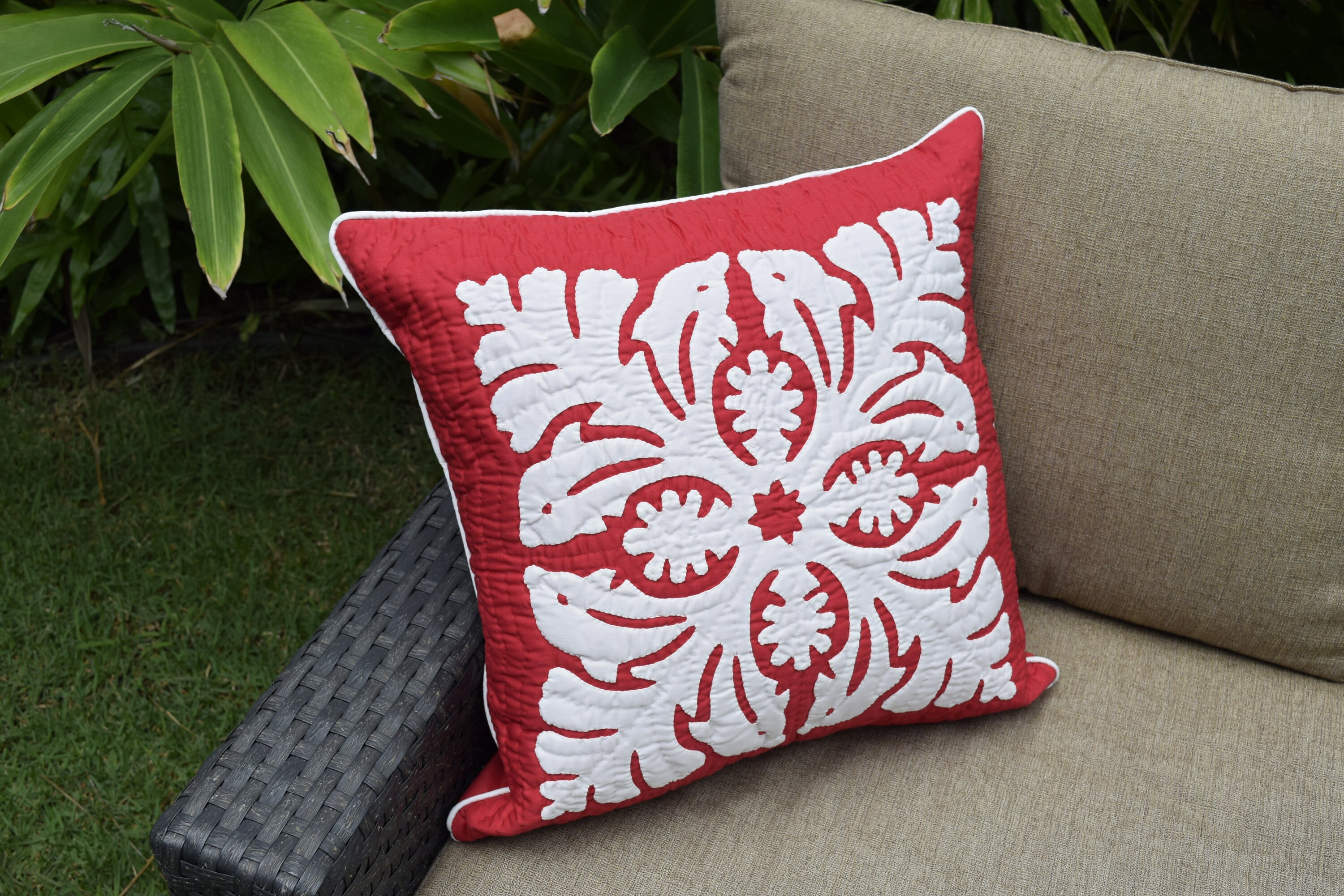 Hawaiian Quilt Throw Pillow Covers Dolphin 18 x 18 Home Etsy