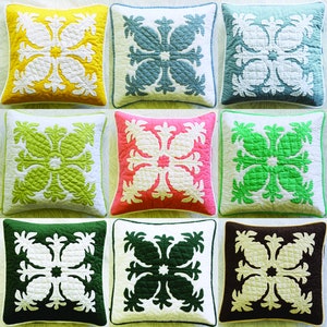 Hawaiian Quilt Pineapple Pillow Covers | Cushion Covers | 12 x 12” | Home Decor | Mother's Gift | Christmas Gift