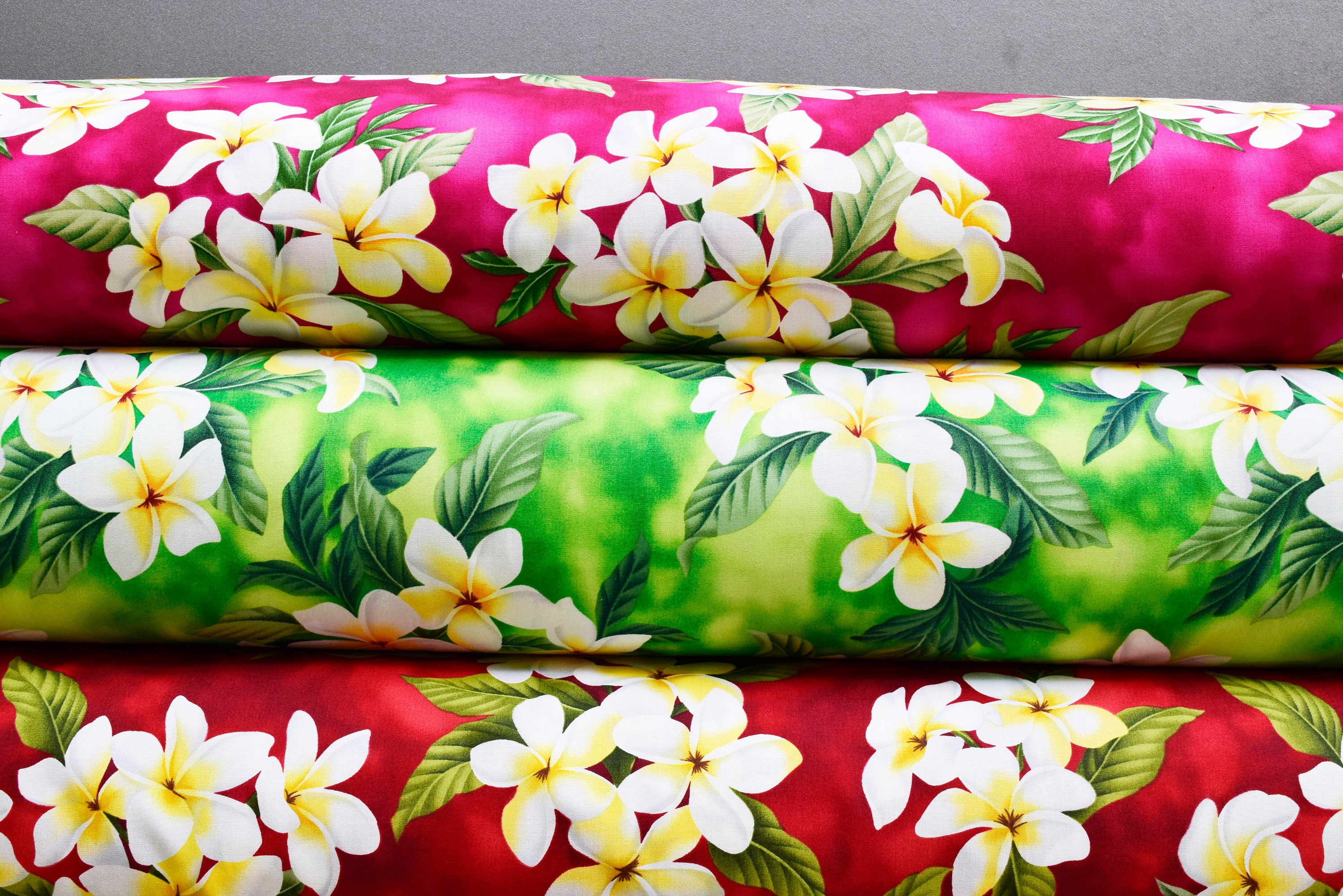100 Cotton Plumeria Hawaiian Fabric by the Yard Etsy