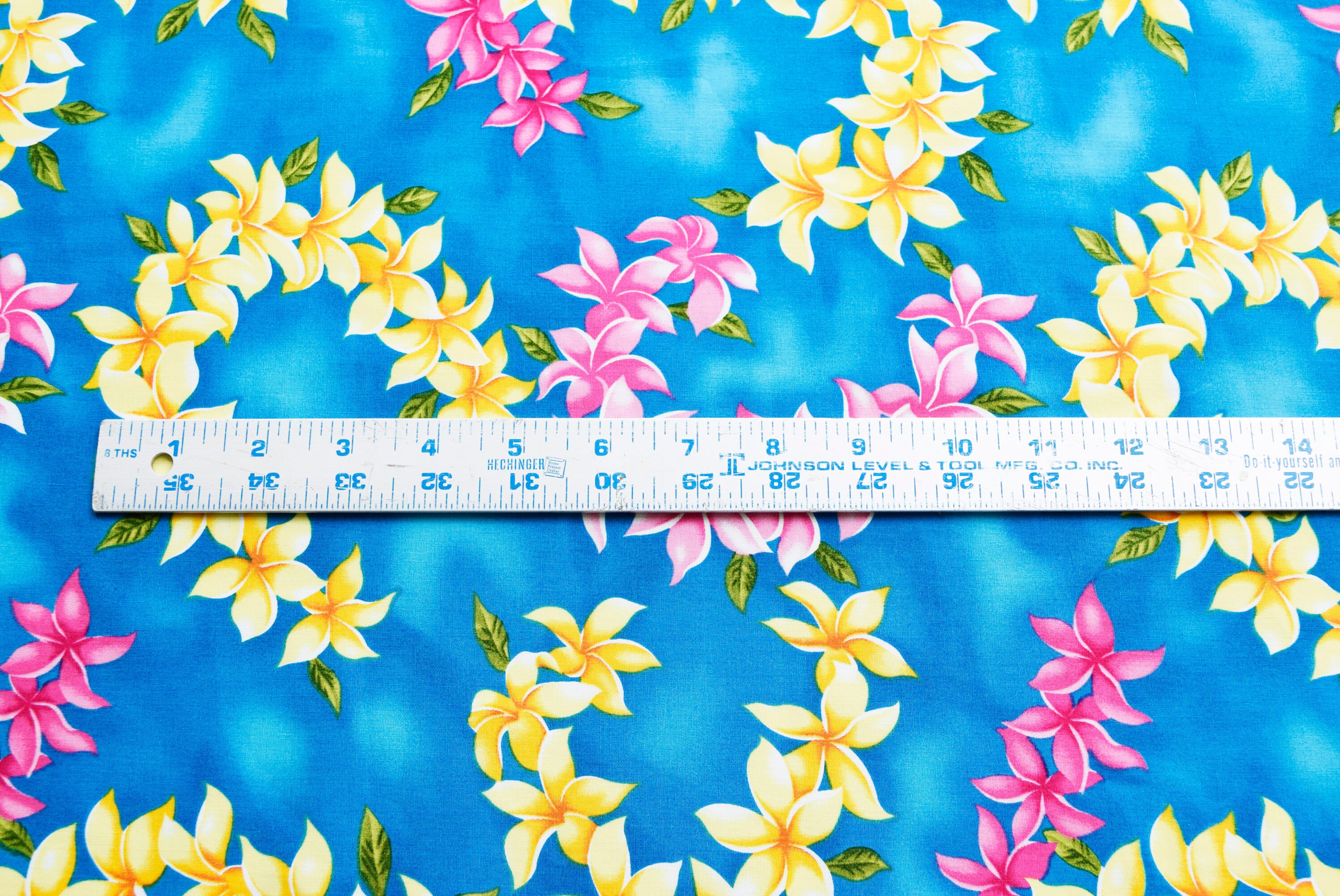 100 cotton Hawaiian Print High Quality Cotton Turquoise Etsy