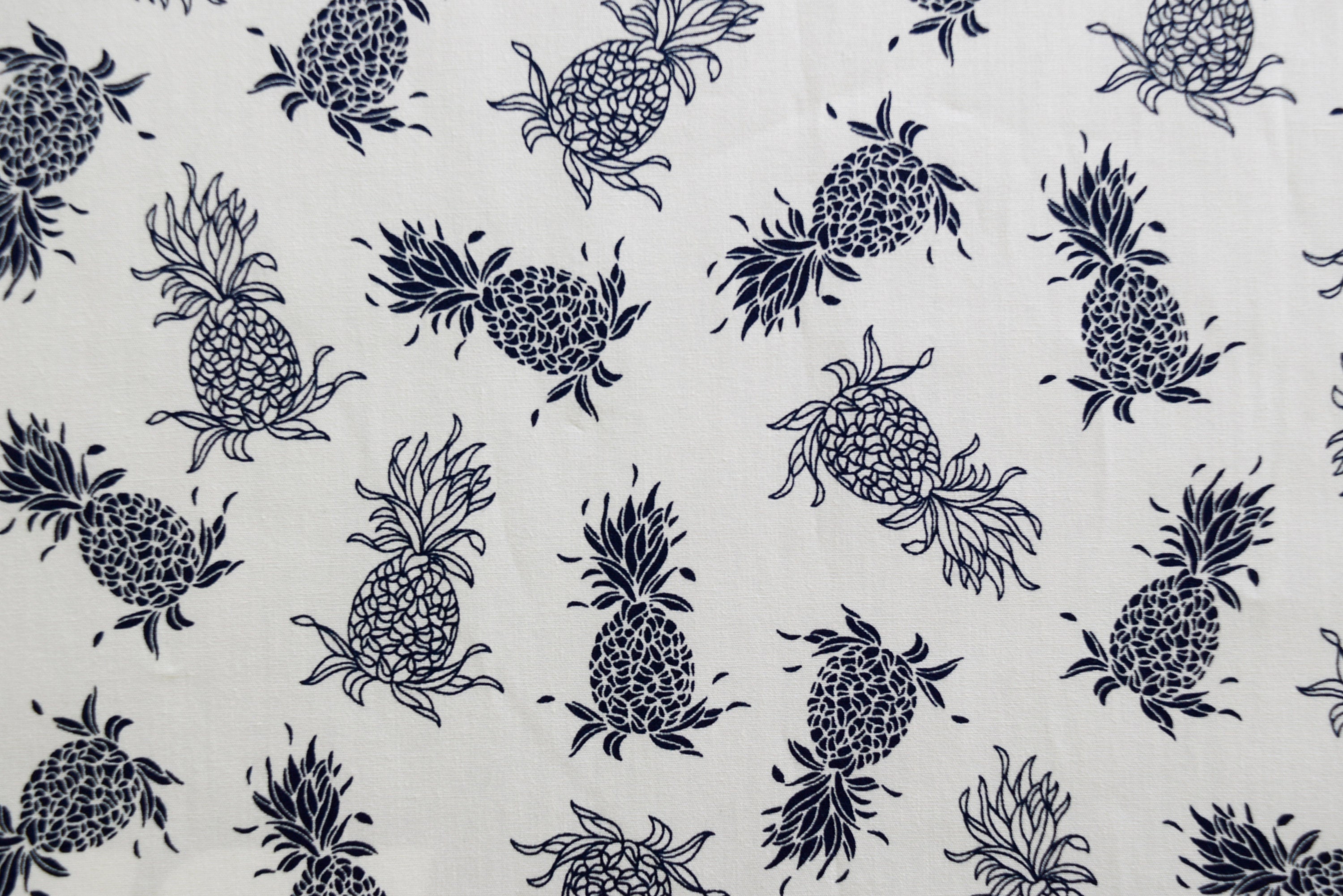 100 Cotton Hawaiian Fabric Pineapple Print 1 by the Yard Etsy
