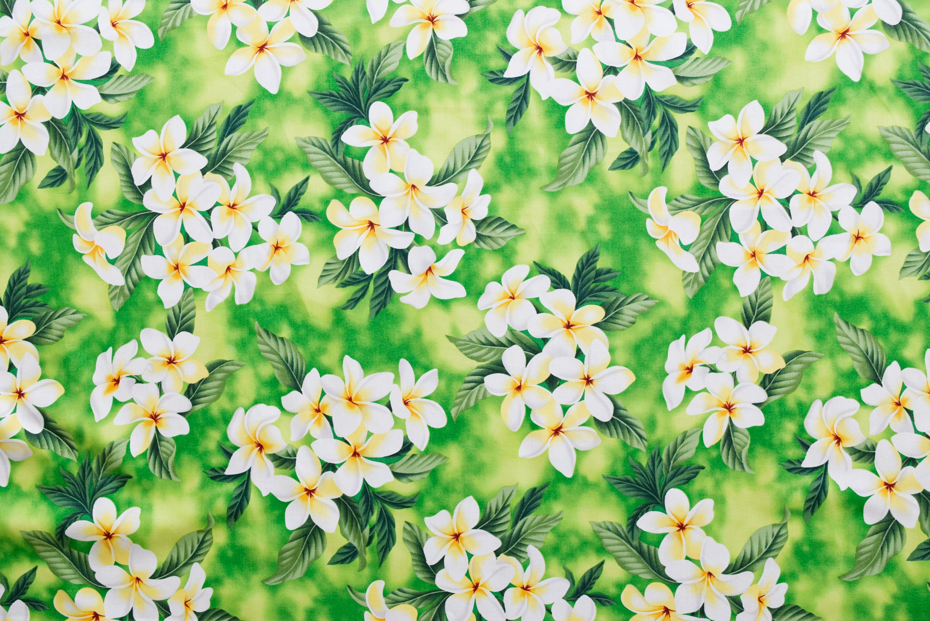 100 Cotton Plumeria Hawaiian Fabric by the Yard Etsy Canada