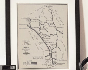 Pictorial Map Bohemian Grove Sonoma County California Wall Art Poster Print