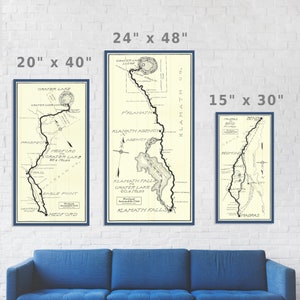 1910 Bend to Madras Road Map Print / Retro Oregon Highways Posters - Etsy