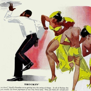 Harlem Dance 1936 Poster Print / E Simms Campbell Lindy Hop Truckin' Snakehips Swing Dancing image 2