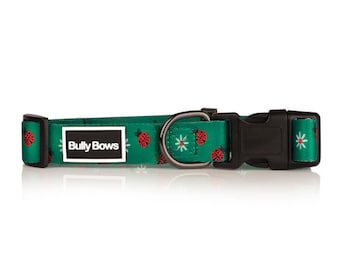 Ladybug Dog Collar - Green Summer Pet Collar