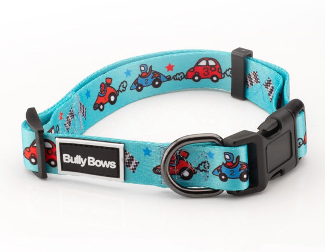Dog Collar Race Car Dog Collar Stylish Custom Dog Collar Etsy