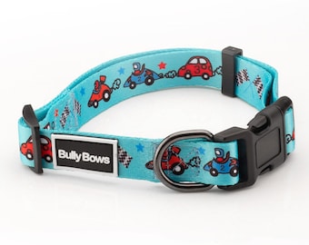 Race Car Dog Collar – Adjustable Polyester Webbing Collar