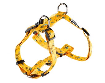 Dog Harness - Bumble Bee Dog Harness - Bumble Bee Dog Accessories - Strong Collar - Pet Accessories - Trendy Pet Harness - Dog Vest
