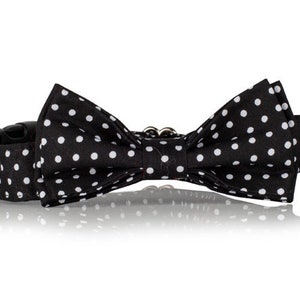 Dog Bow Tie Dog Collar - Polka Dot Dog Collar - Puppy Collar - New Dog Gift - Formal Dog Collar - Pet Collar