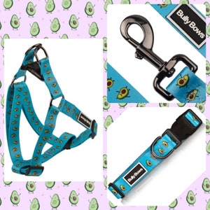 Avocado Dog Harness, Collar, Leash Combo - Fruit Collar - Puppy Collar - New Dog Gift -  Dog Collar- Summer Dog Collar