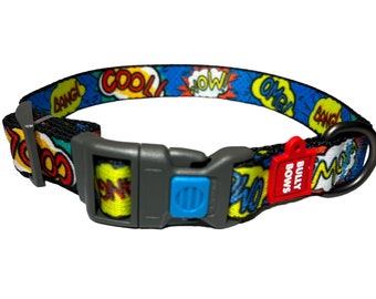 Comic Book Emoji Dog Collar | Fun Pet Accessory