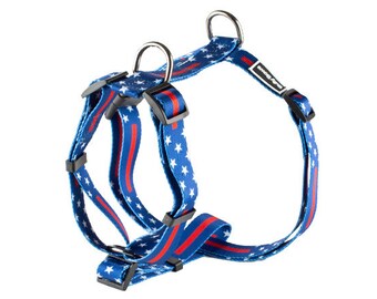 Dog Harness - American Flag Dog Harness - Patriotic Dog Accessories - Strong Collar - Pet Accessories - Patriotic Pet Harness - Dog Vest