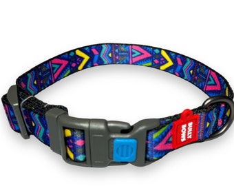 Tribal Dog Collar – Native American Style, Safety Locking
