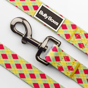 Vibrant Argyle Dog Leash - Colorful Diamond Dog Lead Strong Dog Leash - Dog Accessories - Durable Dog Leash - New Dog Gift - Training Leash