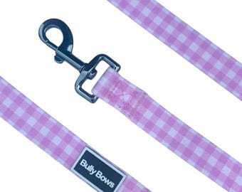 Stylish Custom Dog Leash, Pink Checker Dog Lead, Vans Classic Girl Pattern