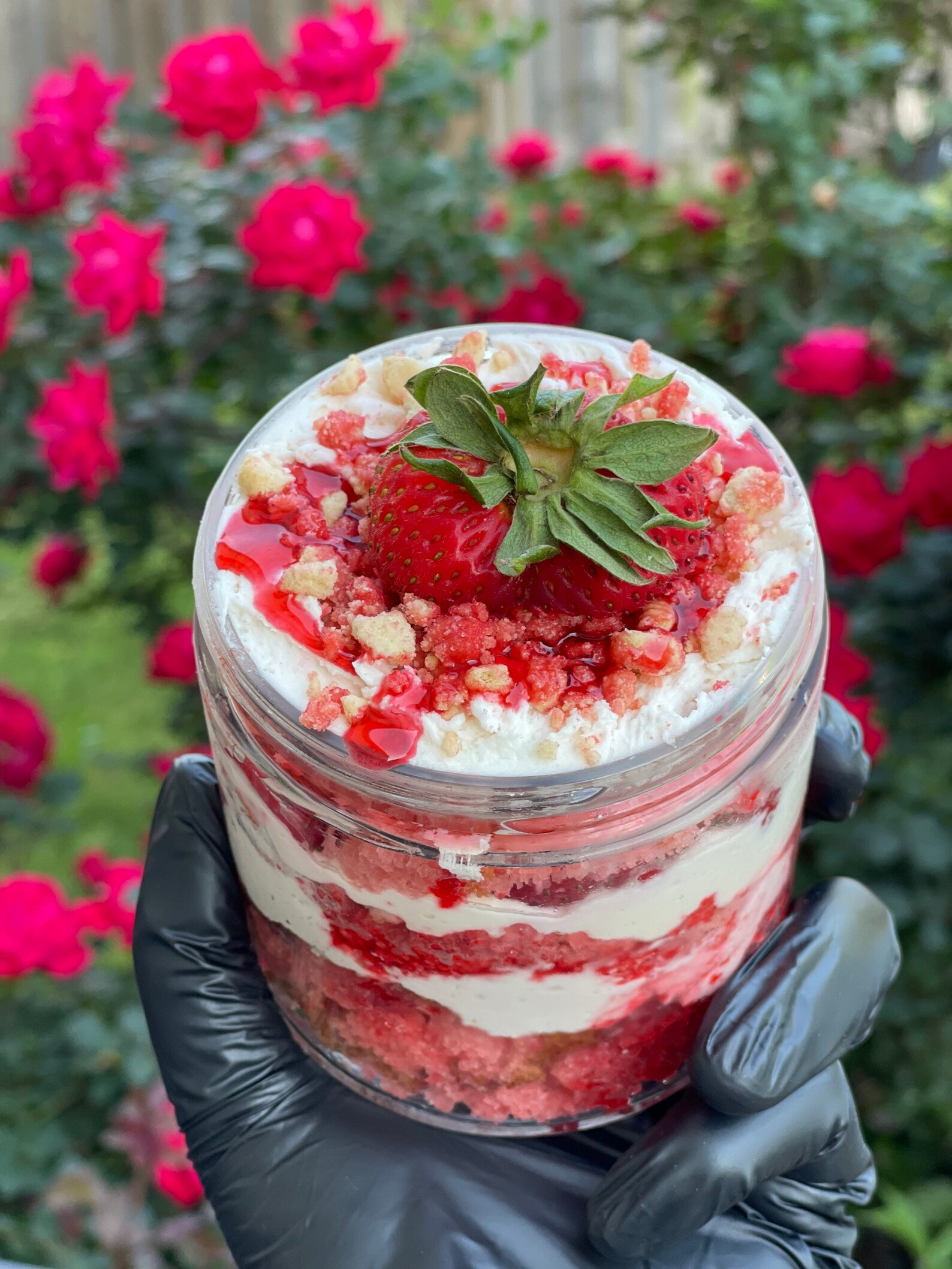 Strawberry Shortcake Crunch Cheesecake Cake Jar 2 Etsy
