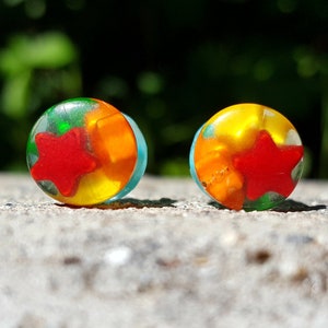 REAL CANDY STAR Plugs 10mm(00G)(pair)(handmade)