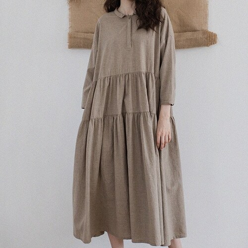 Women Linen Dress Loose Fitting Dresses Women Maxi Dress Long - Etsy