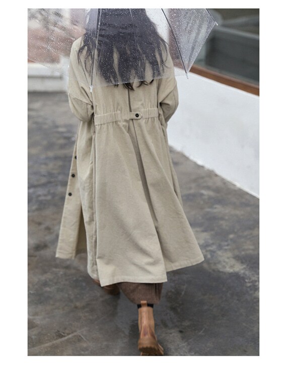 Cotton Jacket for Women Long Coat in 3 Colors Etsy Canada