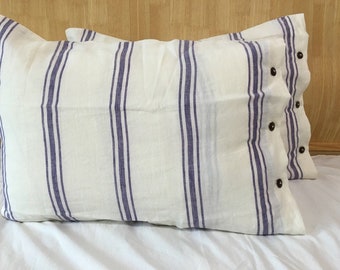 Linen Pillow Case Softened,Washed, Made to Order for Custom Size