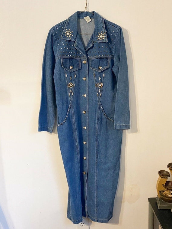 denim bling dress