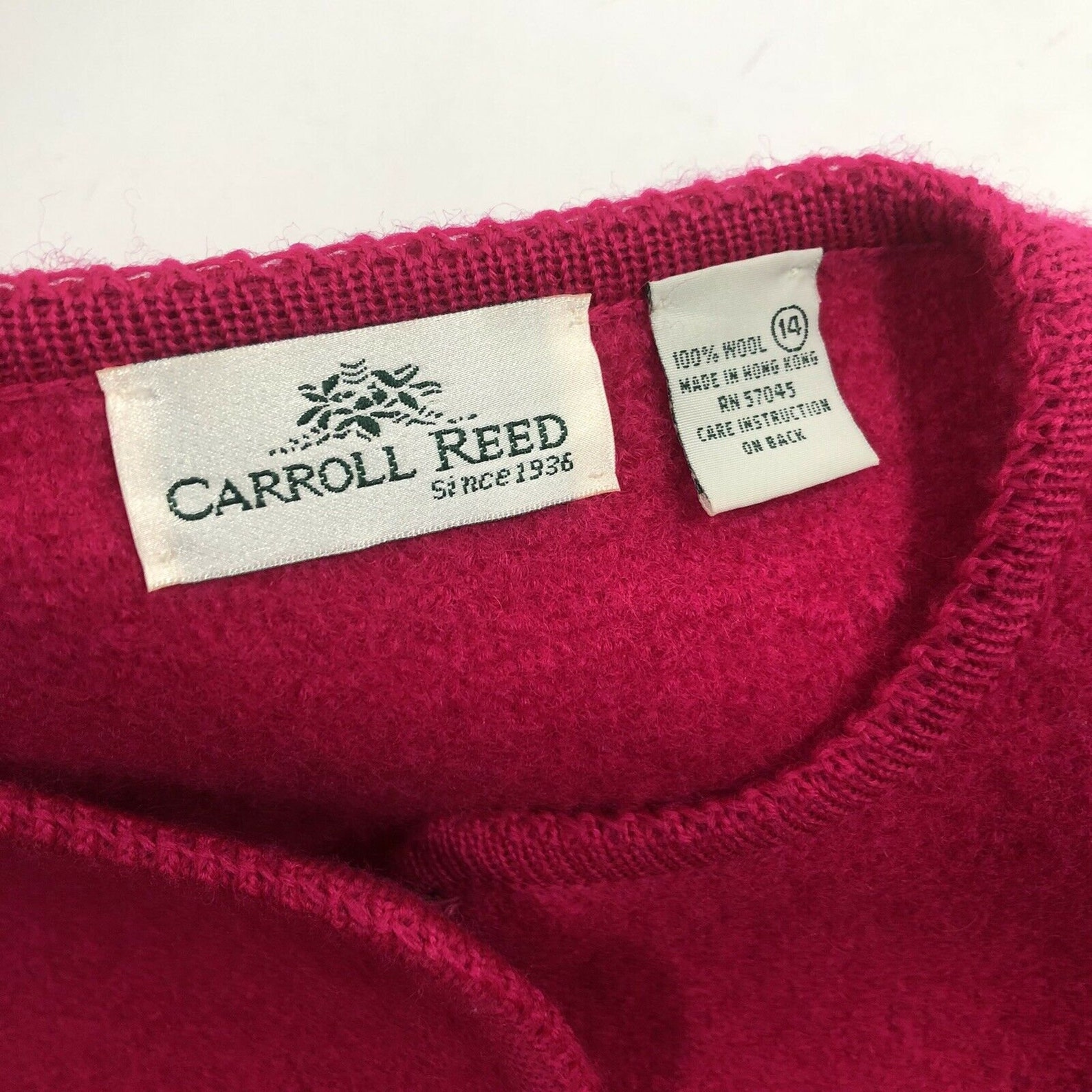 Vintage 70's Carroll Reed Hot Pink Cropped Cardigan | Etsy