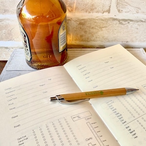 Registro de degustação de uísque para impressão, kit de encadernação, kit de artesanato para adultos, download digital do diário de uísque, diário para impressão da festa de degustação de uísque