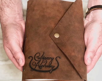 Leather Recipe Book Etsy