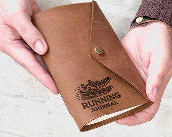 Leather Running Journal: Personalized Training Logbook