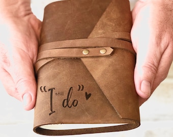 Personalized Leather Anniversary Journal: Engraved Keepsake Gift