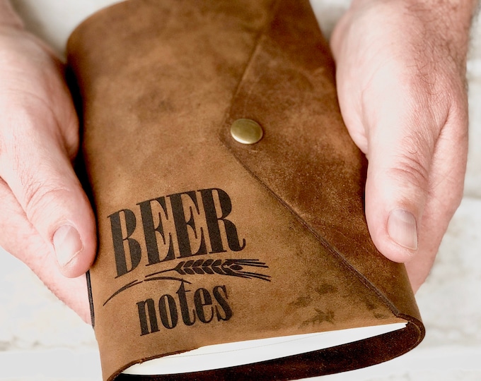 Personalized Leather Beer Tasting Journal: Craft Beer Lover Gift