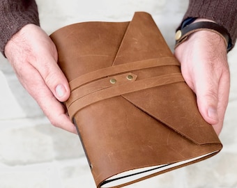 Personalized Leather Journal: Handmade A5 Writer's Diary