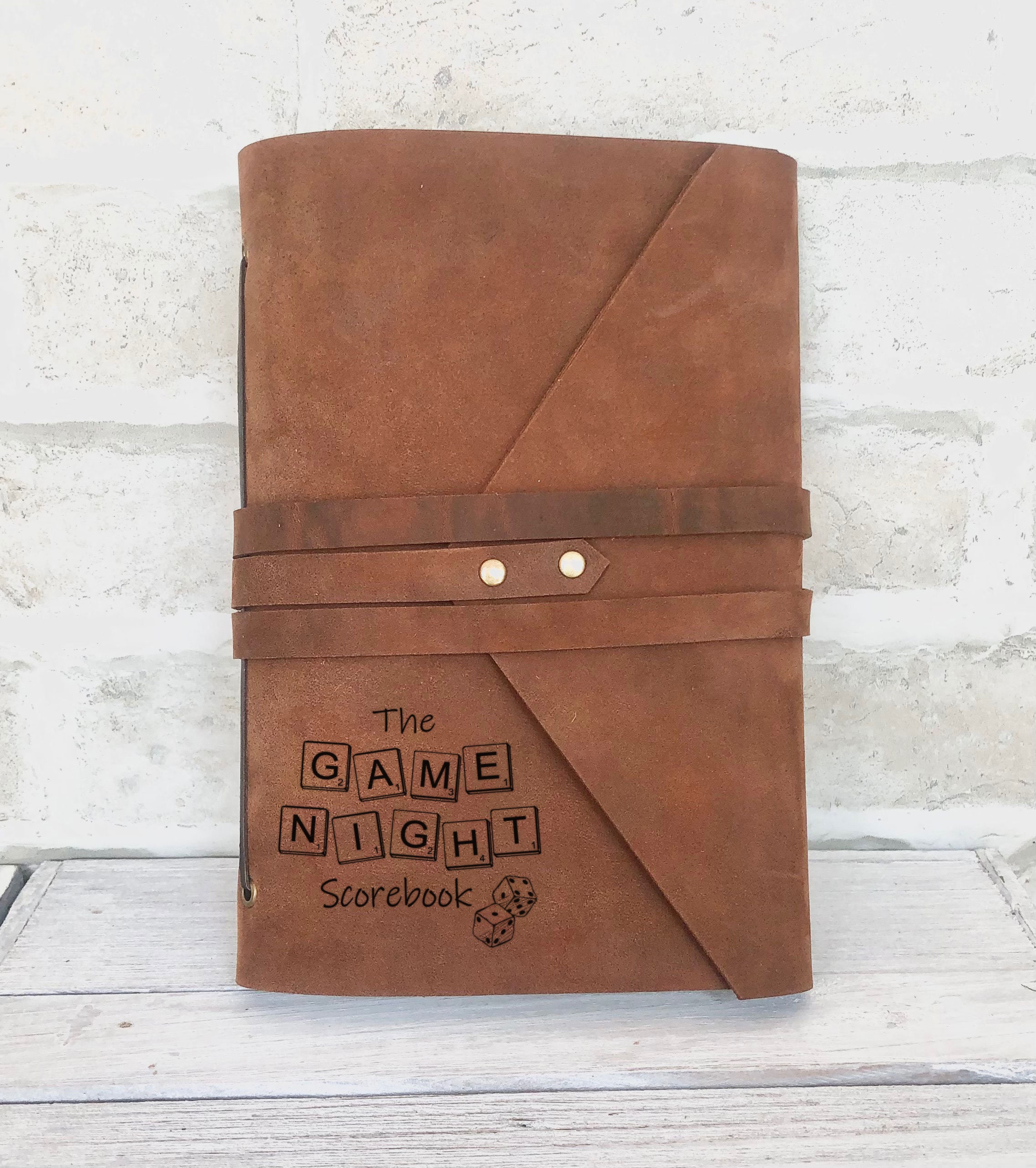 A5 Personalized Board Game Scorebook, Leather Gaming Notebook, Board Game Accessories, Custom Board Game Journal, Board Game Gifts