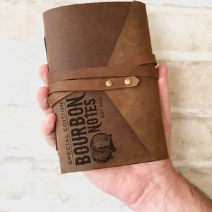 Personalized Gift Bourbon Tasting Notebook, Whiskey Gifts for Men, Handmade Leather Journal For Men, Whiskey Lover Gift image 8