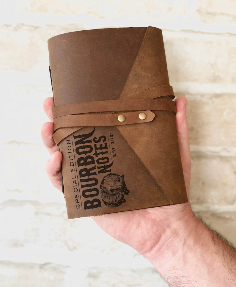 Personalized Gift Bourbon Tasting Notebook, Whiskey Gifts for Men, Handmade Leather Journal For Men, Whiskey Lover Gift image 8