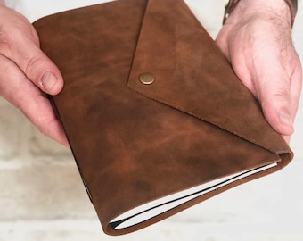Personalized Leather Journal: A5 Engraved Notebook, Custom Diary