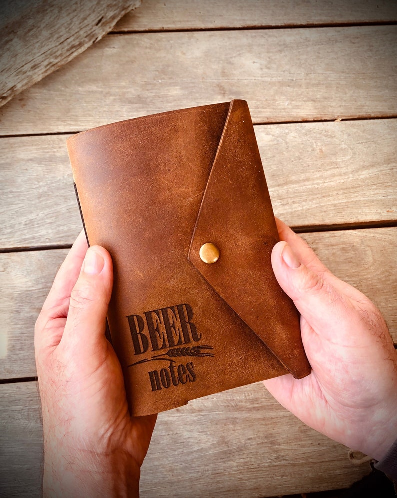 Beer Journal Beer Tasting Notebook Custom Leather Journal Etsy