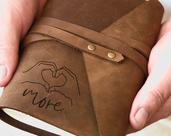 Personalized Leather Anniversary Journal: Engraved Keepsake Gift