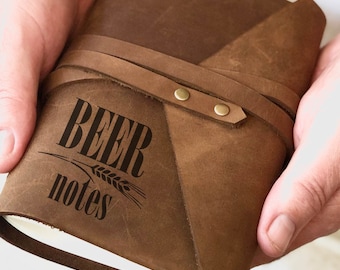 Beer Tasting Journal, Personalised Gift Leather Journal, Groomsmen Gift, Best man gift, Beer Lover Gift, Groomsman Gift Ideas